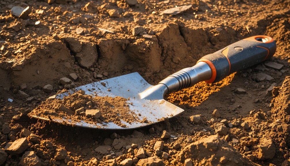 portable metal detecting shovel