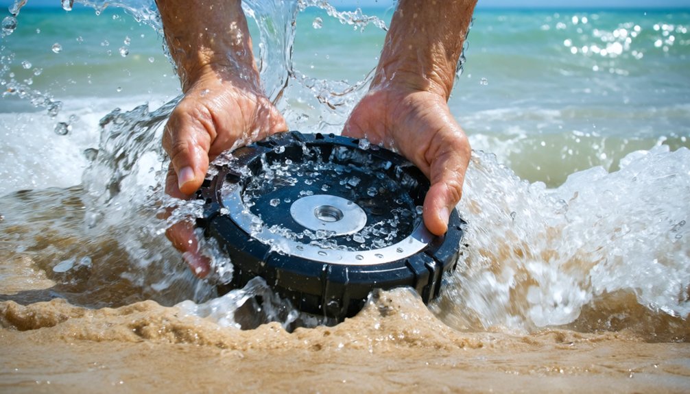 rinse equipment after beaching