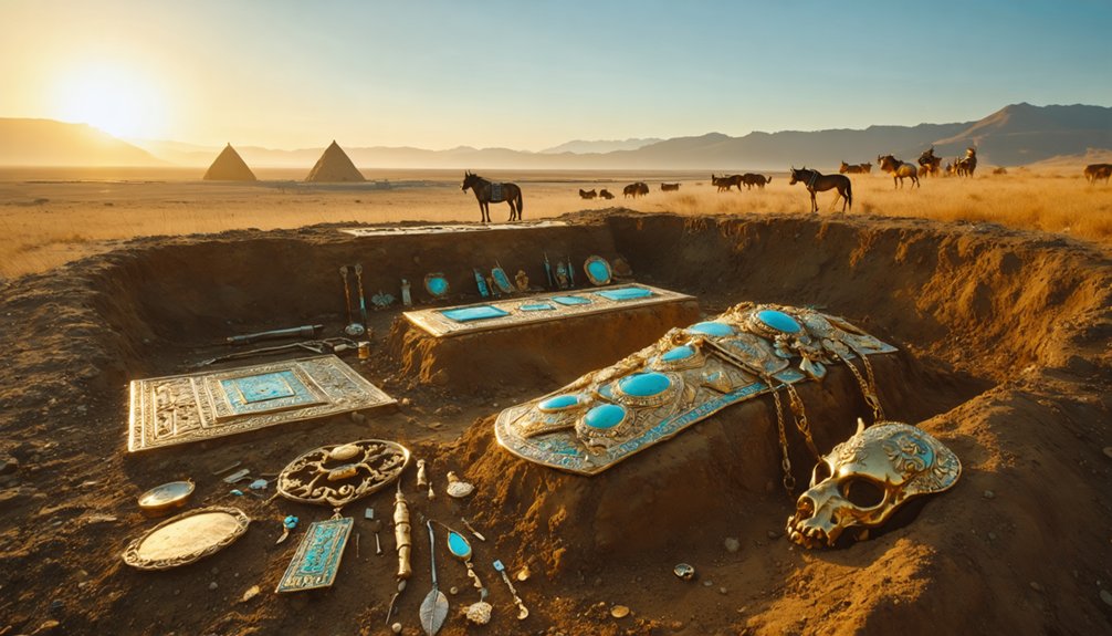 saka nomads rich burial mounds