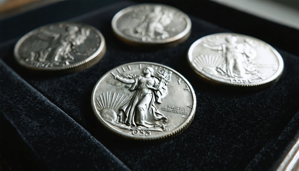 worn high relief numerals