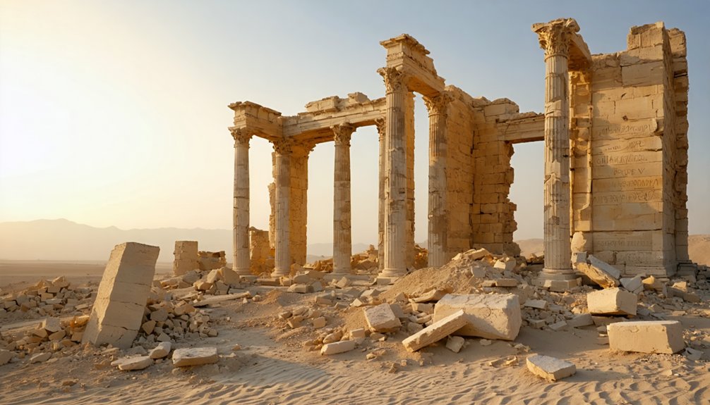 ancient temples destroyed satellite