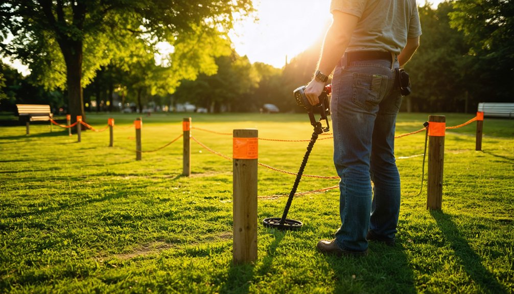 authorized zones time restricted detecting no shovels