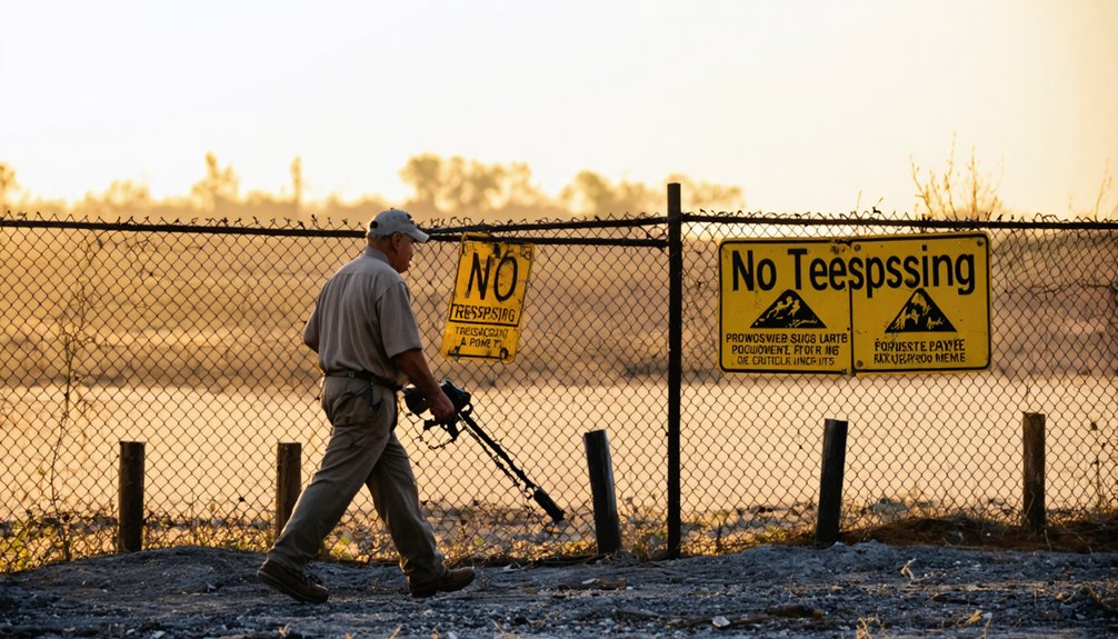 avoid metal detecting in prohibited areas
