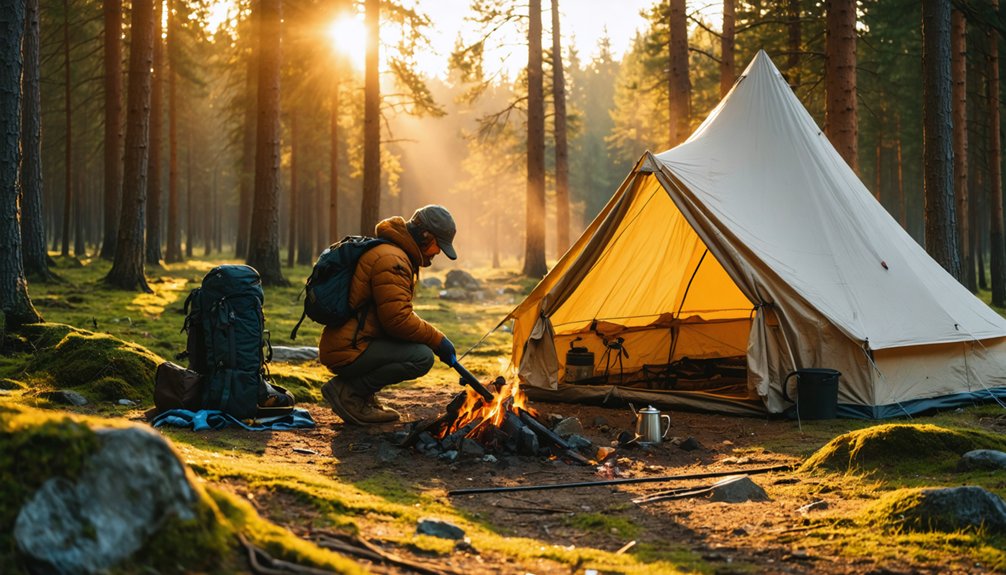 camping with metal detecting