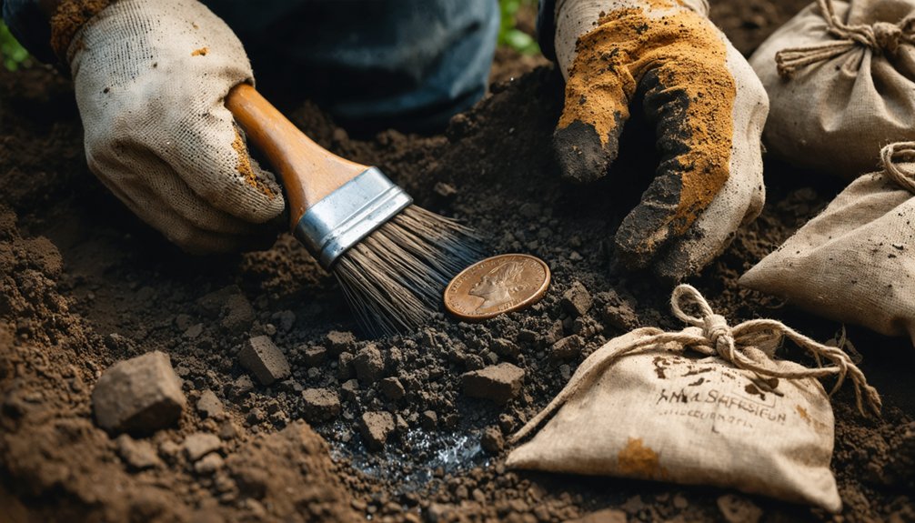 careful excavation preserves coins