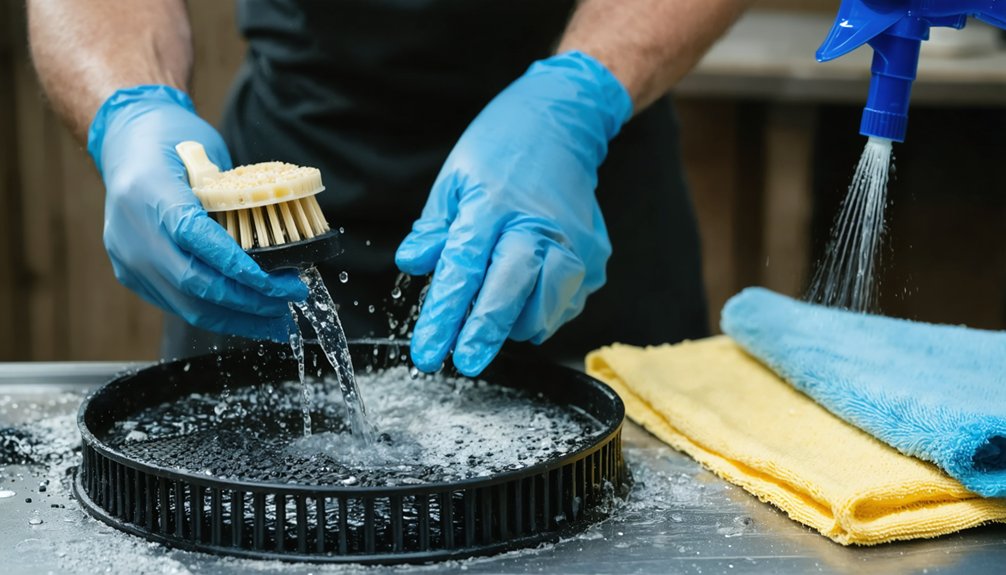 cleaning metal detecting coils