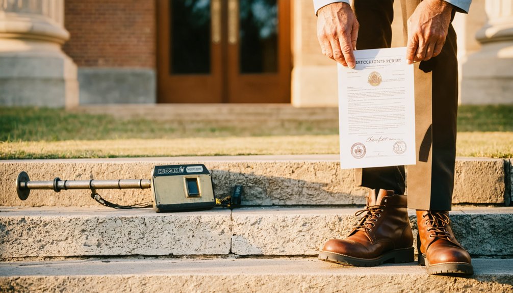 decentralized individualized metal detecting permits