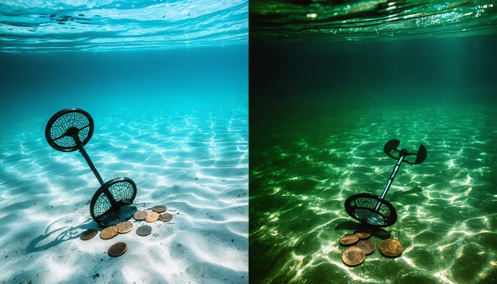 differentiating salt and fresh water