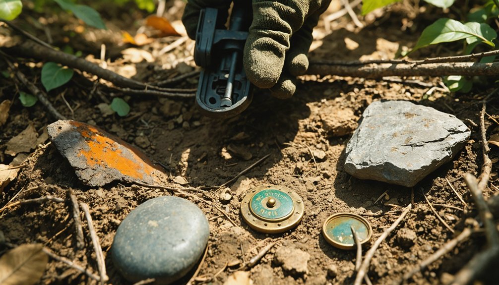 distinguishing rocks from metals