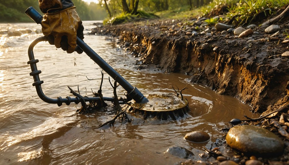 erosion reveals metal objects