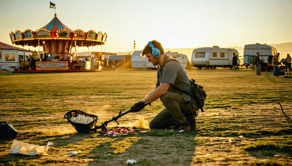 fairground metal detecting treasures