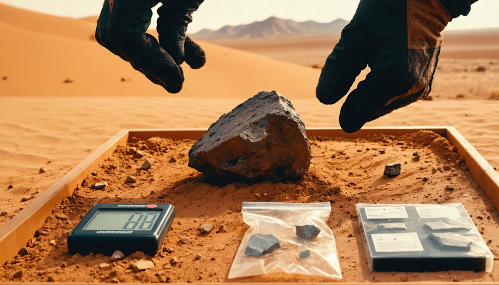 fusion crust chondrules iron nickel meteorite verification