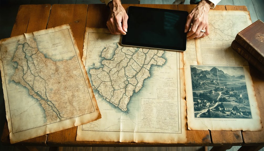 historical map overlay triangulation