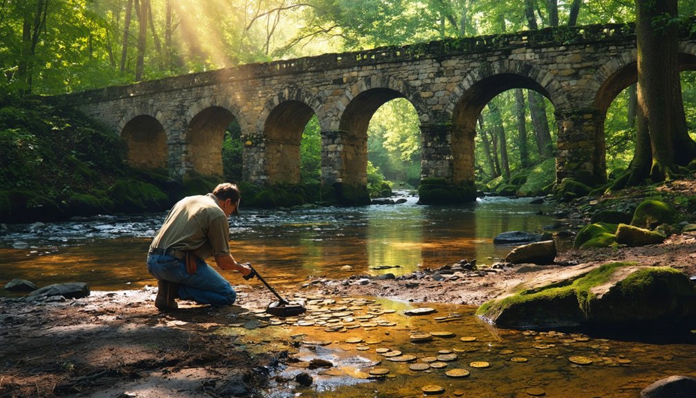 historical toll bridge metal detecting