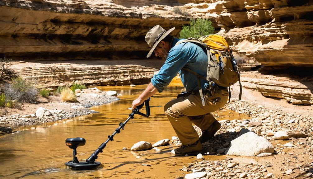 identify geological gold concentration sites