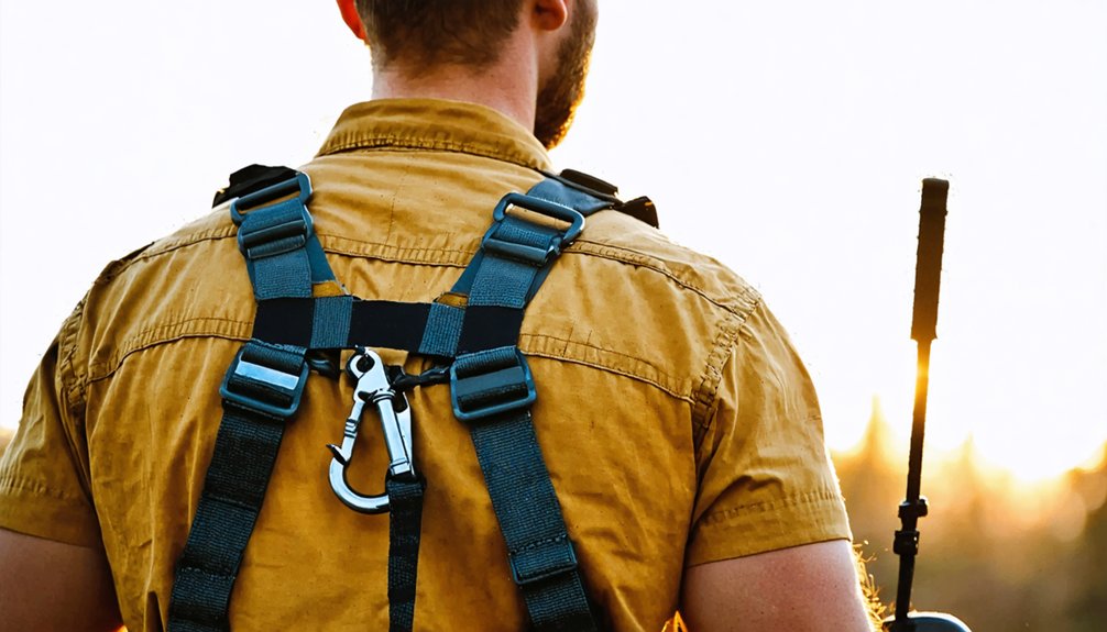 lightweight fatigue reducing metal detector harness