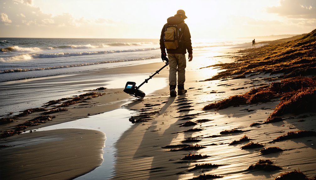 low tide metal detection