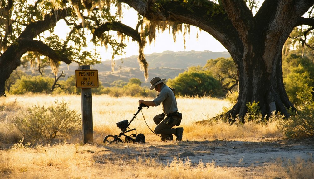 metal detecting federal land restricted