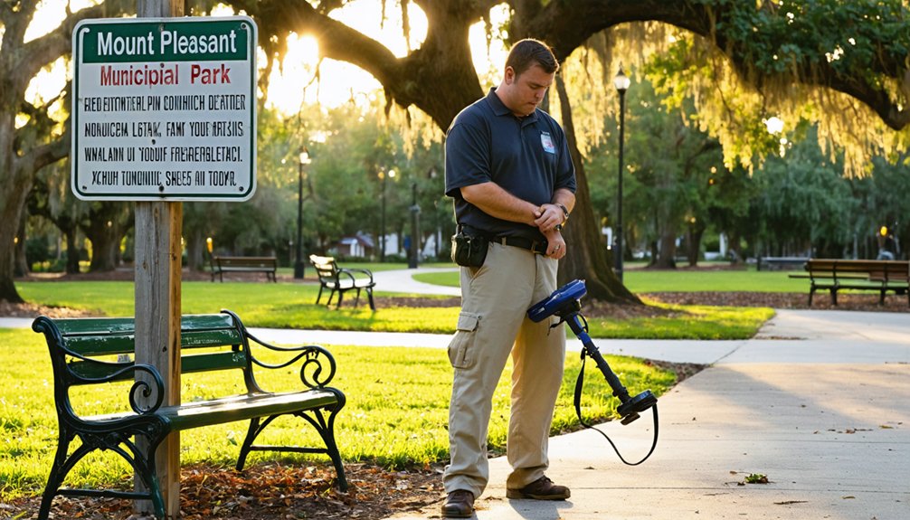 metal detecting prohibited in parks