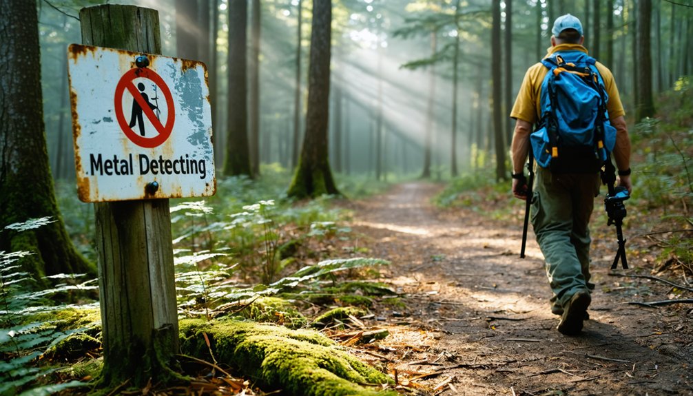 metal detecting prohibitions near oak ridge