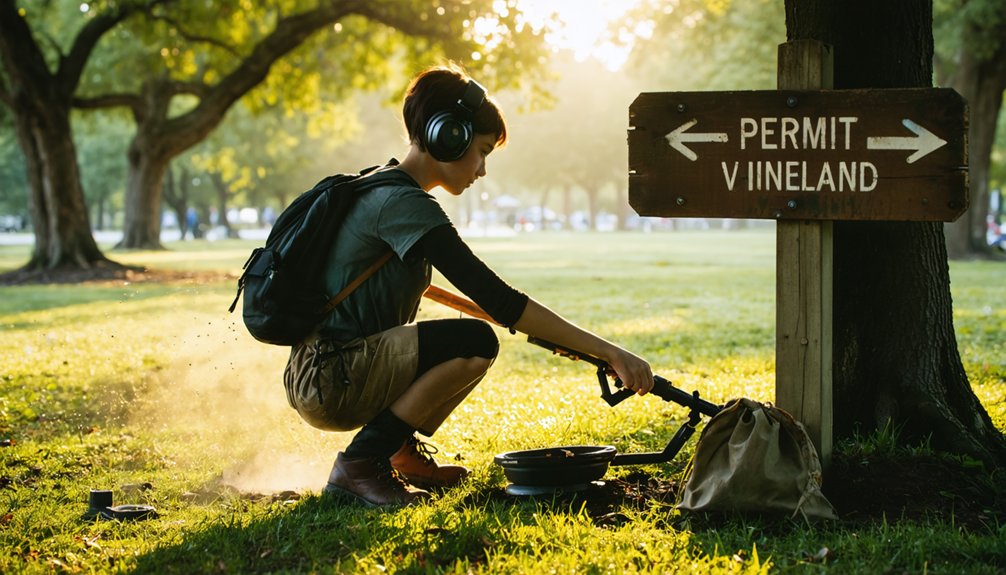 metal detecting rules vineland