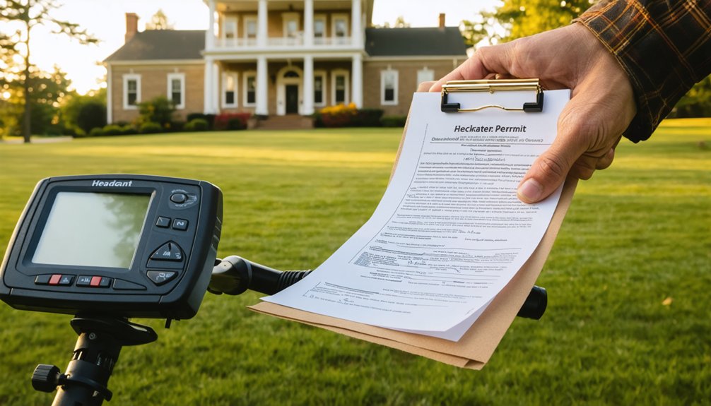 navigate required metal detecting permissions