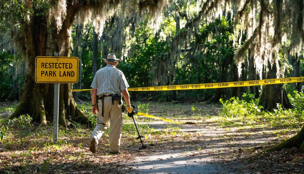 no metal detecting allowed