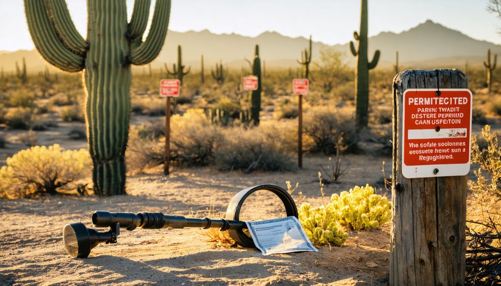 no parks permit metal detecting
