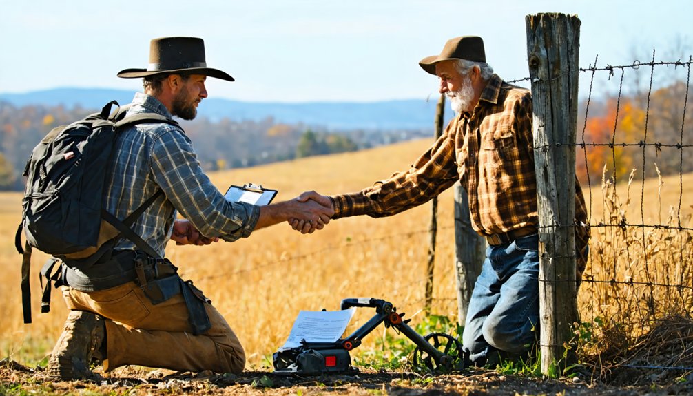 obtain written permission for metal detecting