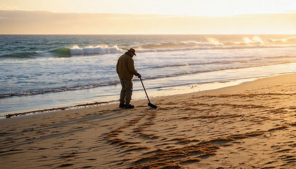 optimal early morning beach detecting