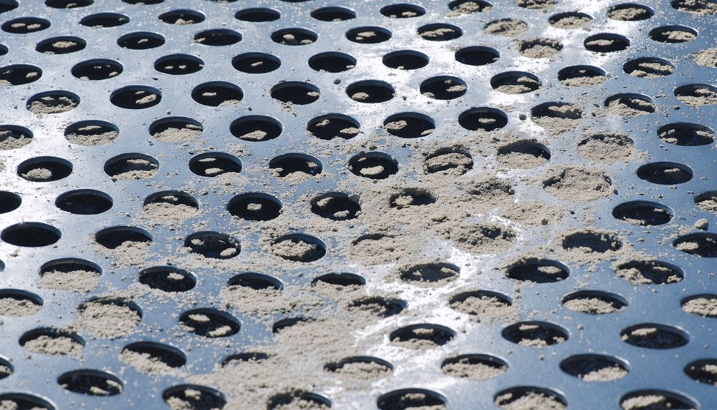 optimal scoop hole patterns and mesh