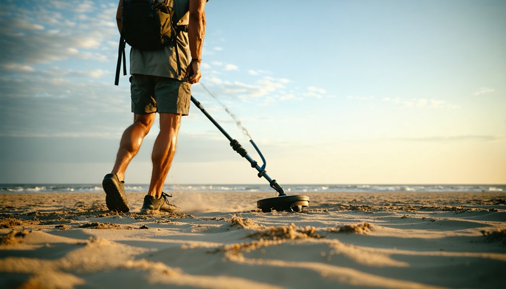 physical exercise through metal detecting