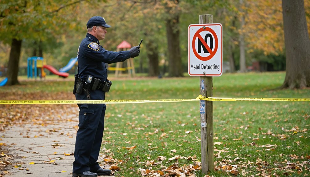 prohibited metal detecting criminal penalties enforced