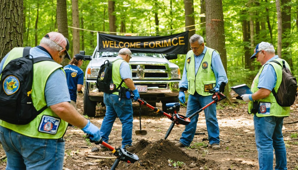 regional metal detecting club networks