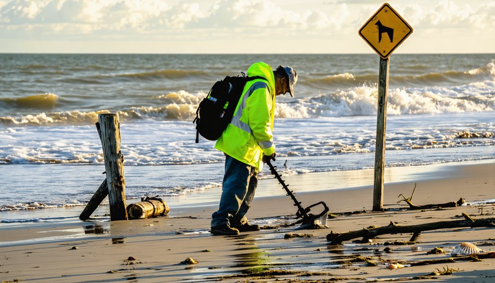 regulated metal detecting along hitchcock s coast