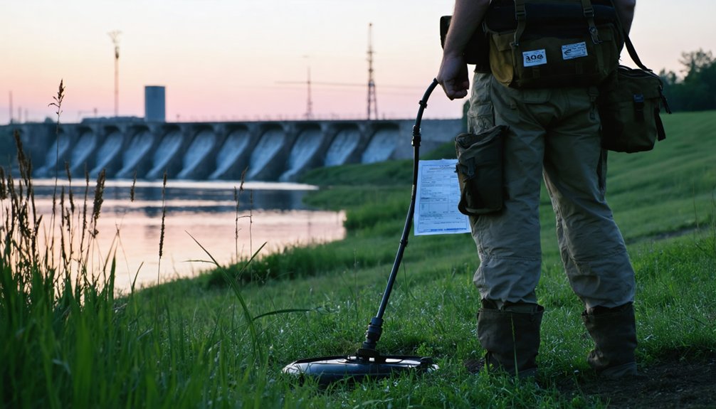 regulated timely application based metal detecting permissions