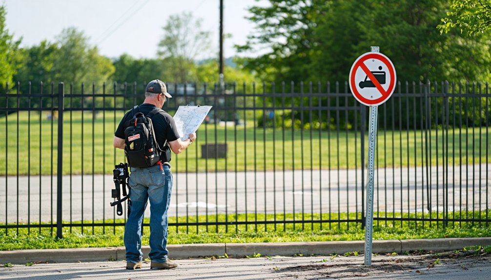 restricted areas legally prohibited metal detecting