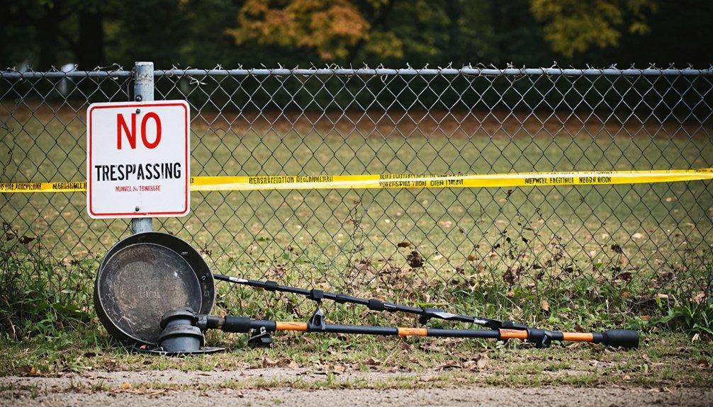 restricted metal detecting areas designated
