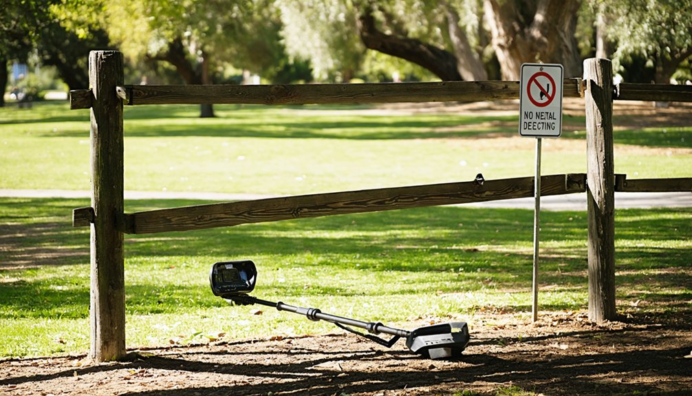 restricted metal detecting areas