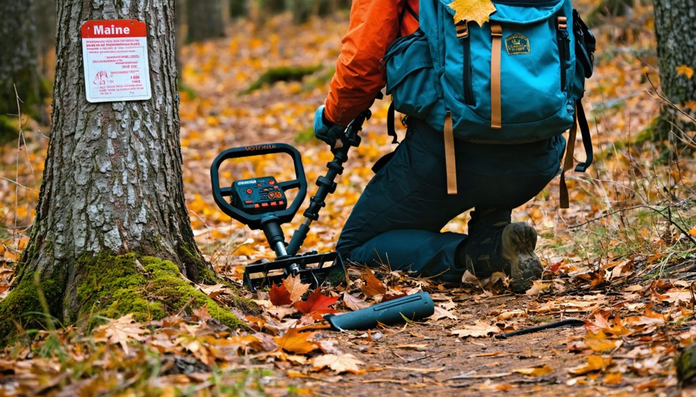 restricted metal detecting in maine parks