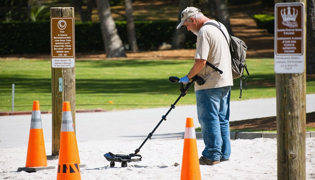 restricted metal detecting parameters for public lands