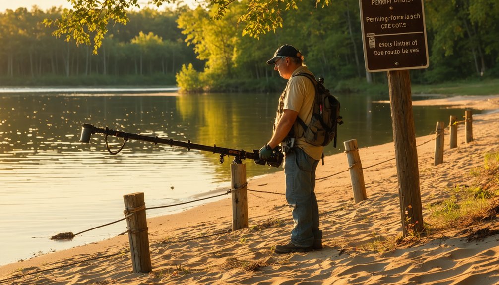 restricted metal detecting temporal parameters