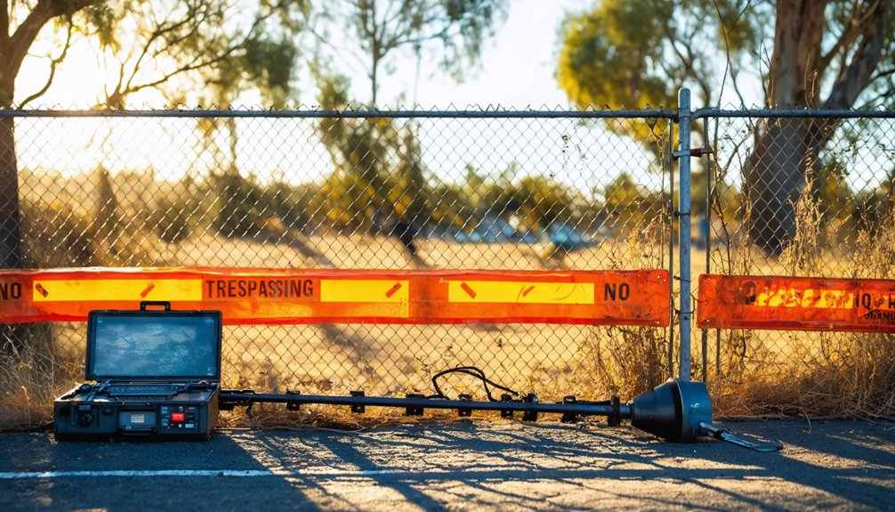 restricted metal detecting zones outlined