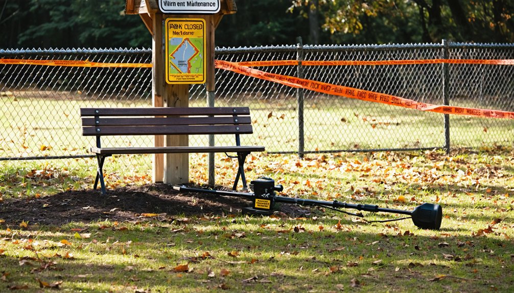 restricted metal detector use in parks