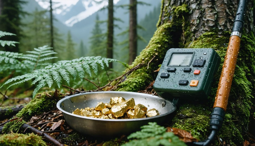 searching for precious metal treasure