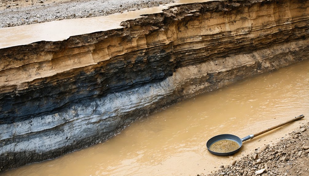 sediment layers reveal targeted deposits