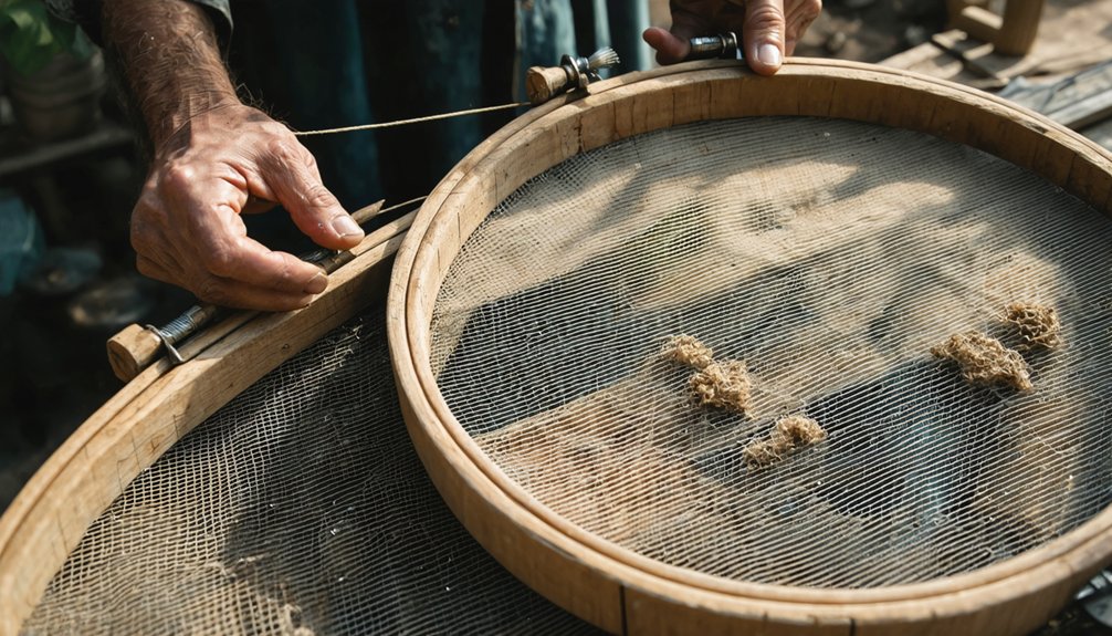 stacked screening material separation