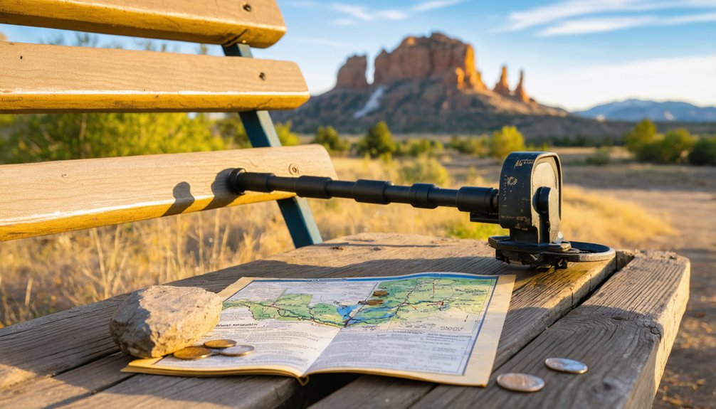 structured support for metal detectorists