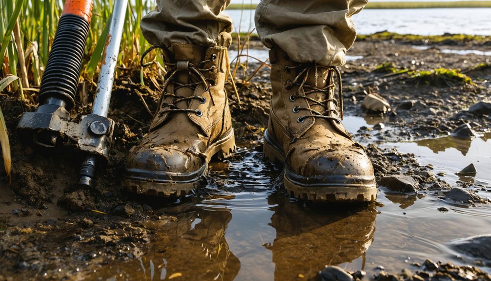 terrain specific footwear maximizes detecting performance