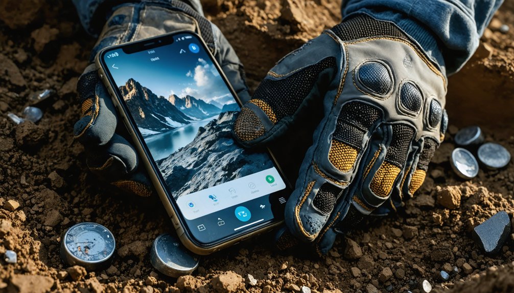 touchscreen capable metal detecting gloves